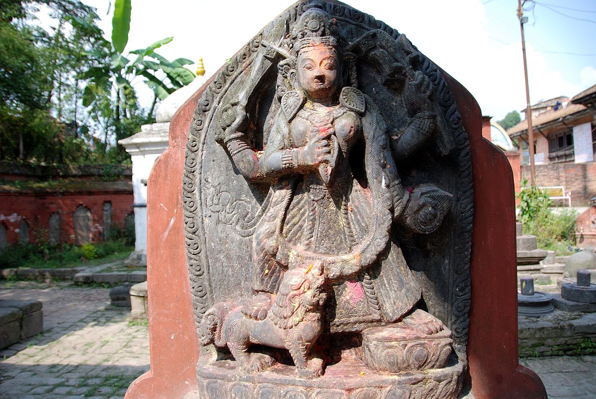 48 Kathmandu Gokarna Mahadev Temple Durga Statue 